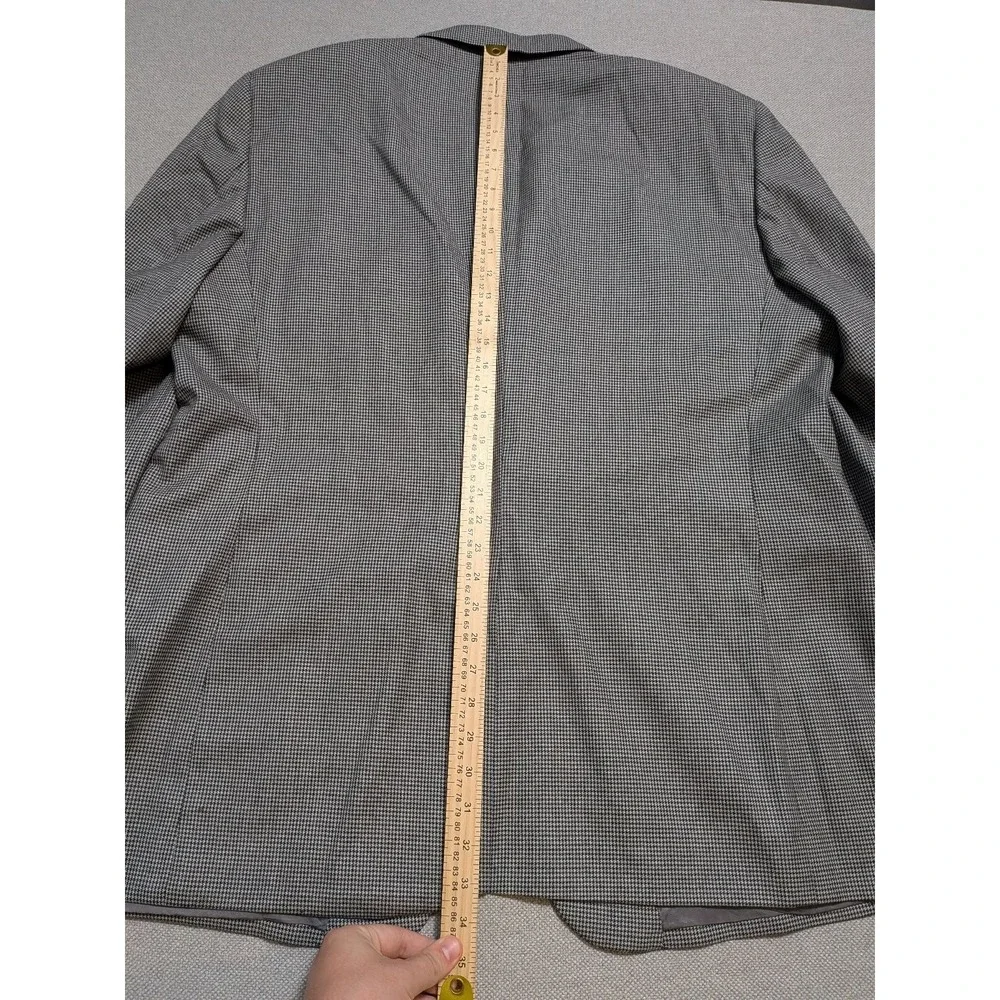 Jos A Bank Signature Collection Mens Blazer GORDON Gray 50L Wool Houndstooth 50